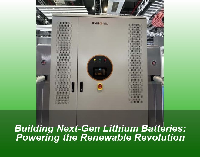 Building Next-Gen Lithium Batteries: Powering the Renewable Revolution